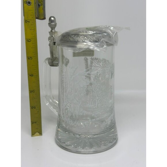 NWT Domex Beer Stein with Pewter Lid – Deer Scene Design – 7" Tall – Collectible - Picture 6 of 9